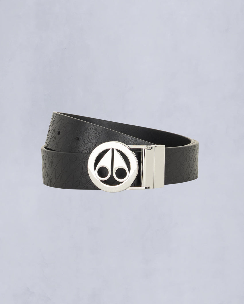 CIRCULAR LOGO ICON BELT-SILVER