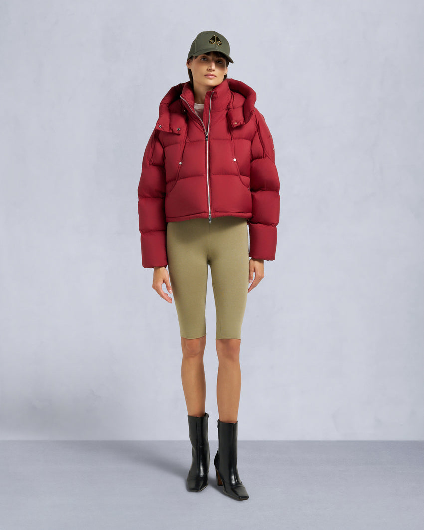 AKAI CROPPED PUFFER-ESPRESSO