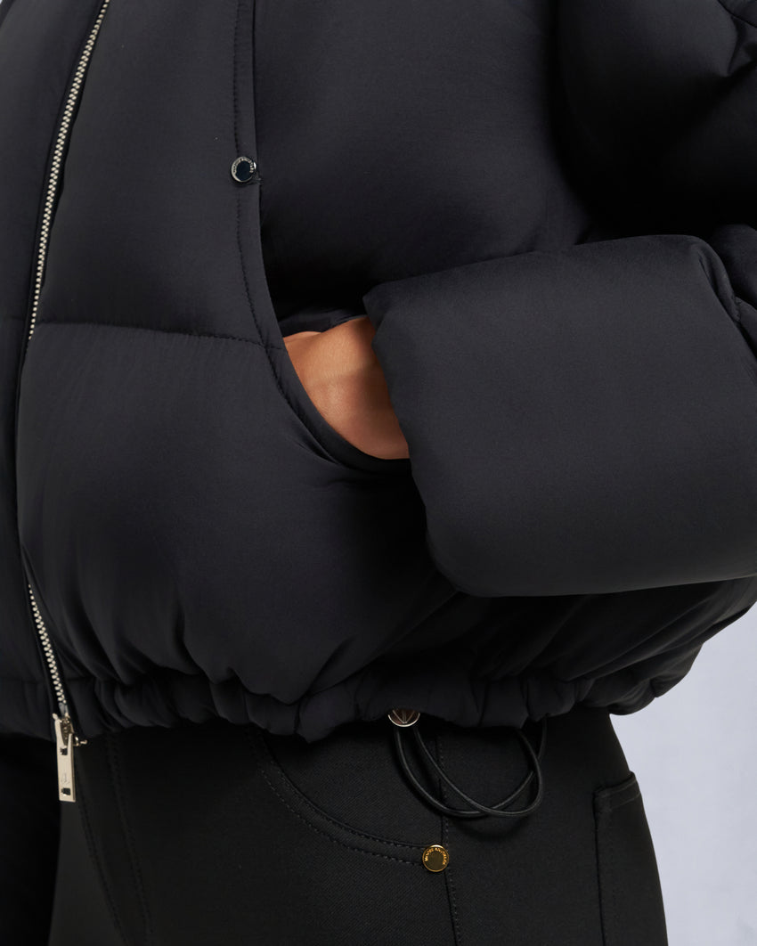 AKAI CROPPED PUFFER-ESPRESSO