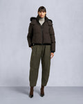 NYLUXE MISTI PUFFER-ESPRESSO/BLACK