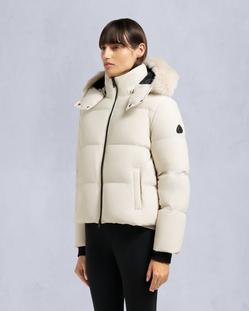 NYLUXE MISTI PUFFER-ESPRESSO/BLACK