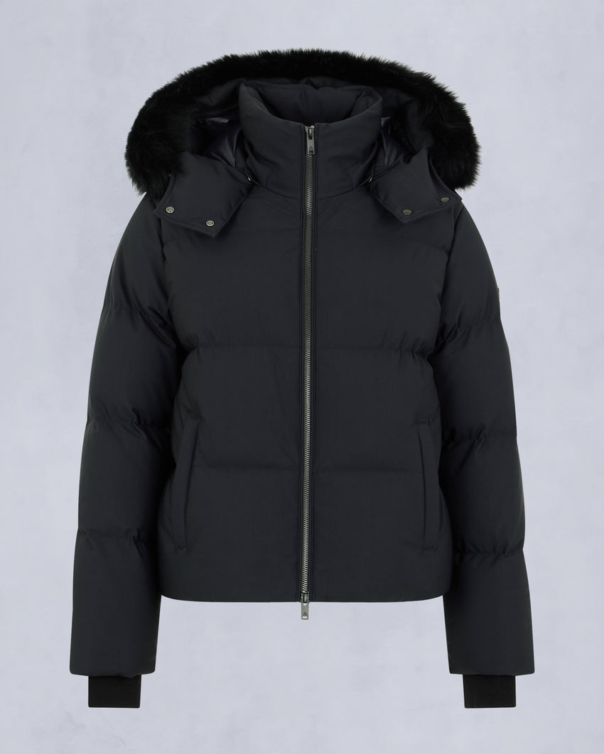 NYLUXE MISTI PUFFER-ESPRESSO/BLACK