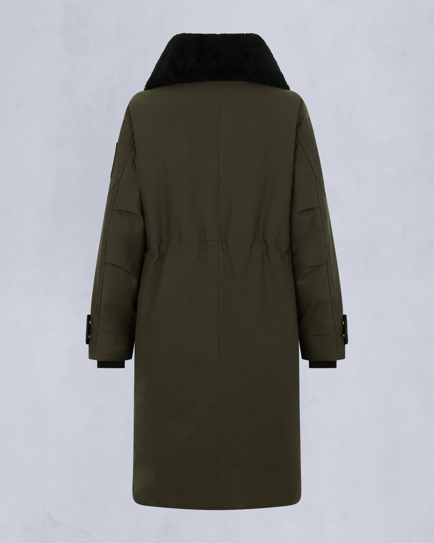 ORIGINAL STORM SHEARLING TRIM PARKA-DARK OLIVE/BLACK