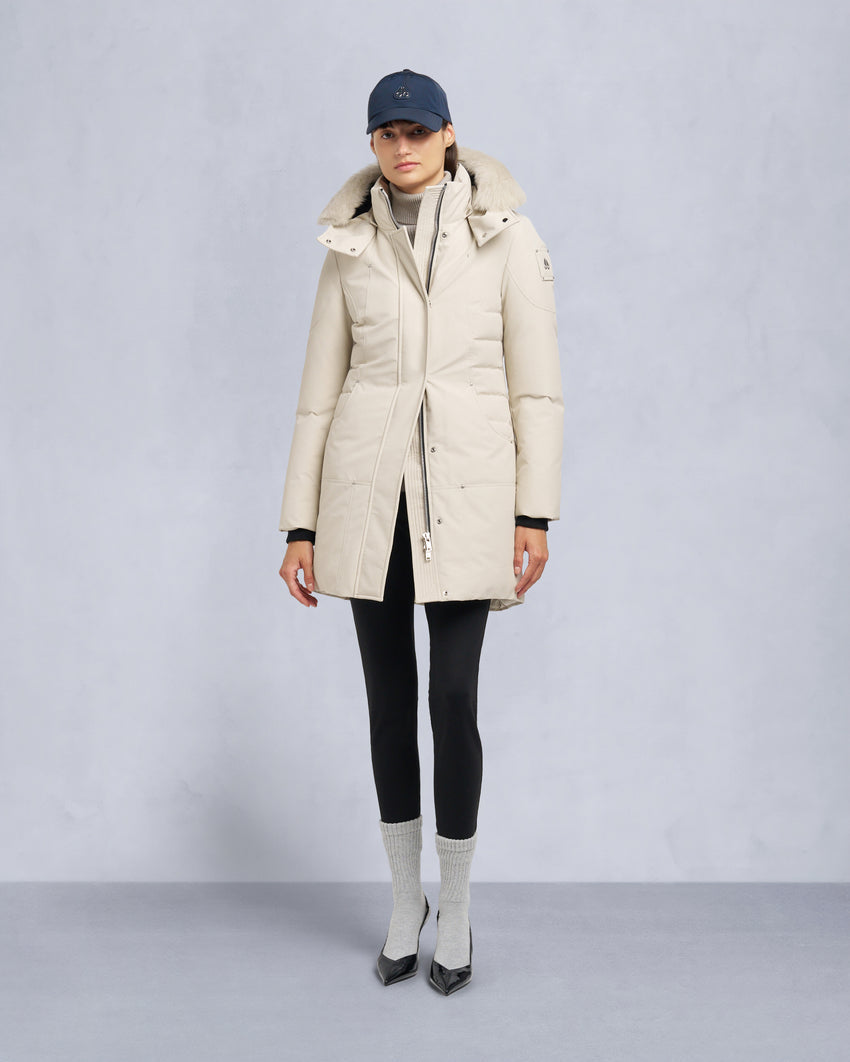 CLOUD SHEARLING TRIM PARKA-BLACK/BLACK
